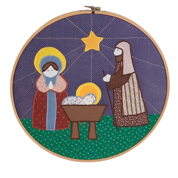 Vintage Holiday Vintage Applique Nativity Scene Poshmark